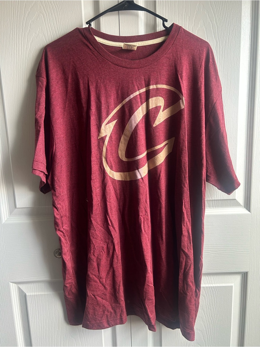 Cleveland Cavaliers XXL Maroon Screen‎ Print Error Tee - Rare Misprint!